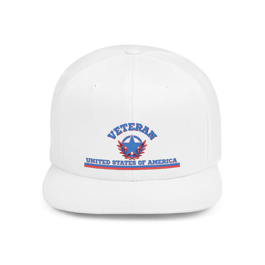 Veteran Flat Bill Snapback Hat | Stylish Cap for Military Supporters