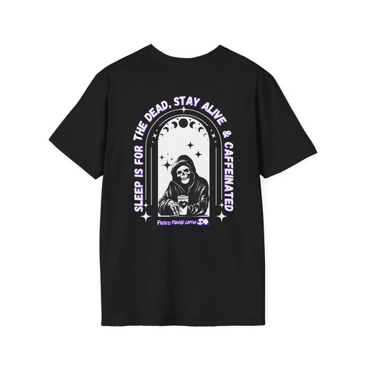 Caffeinated Skull T-Shirt - Stay Alive & Caffeinated
