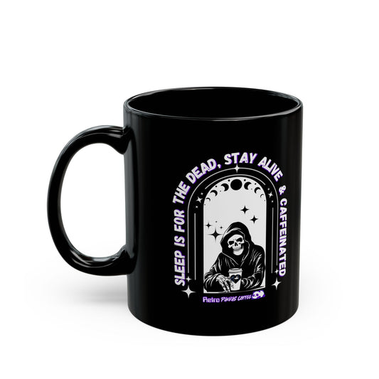 Retro Pandas Coffee Mug - Black Ceramic Cup (11oz, 15oz) for Panda Lovers