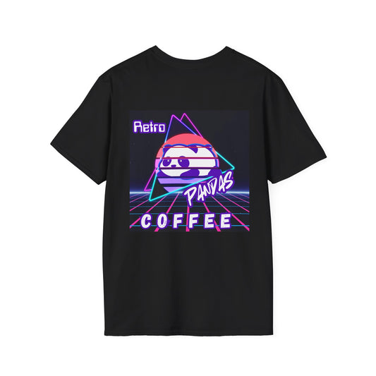 Retro Pandas Coffee Unisex Softstyle T-Shirt